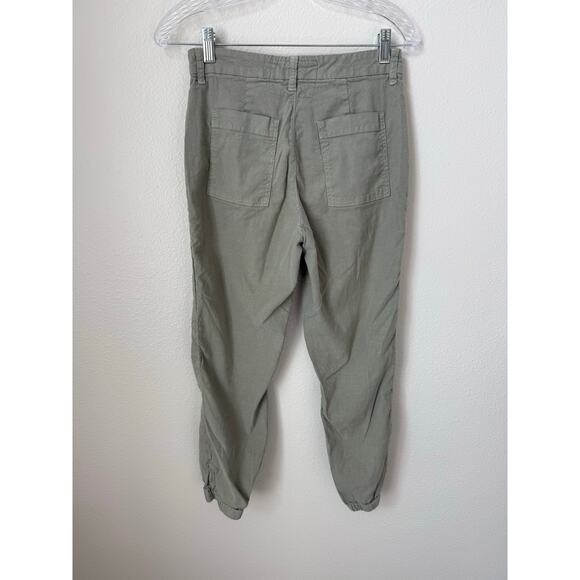 Frank & Eileen Jameson Sage Cotton Flax Blend Joggers Pants Size 2 - Picture 3 of 7